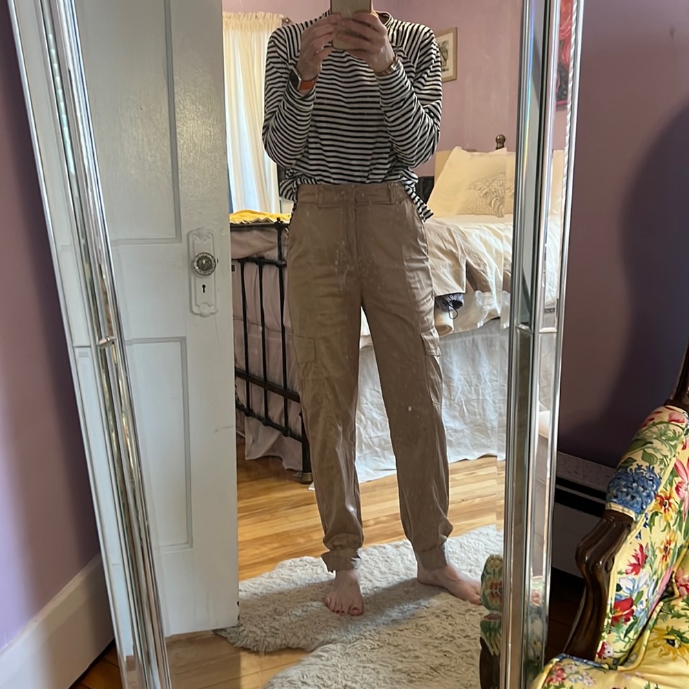 Simons Labijou satin cargo shiny pants